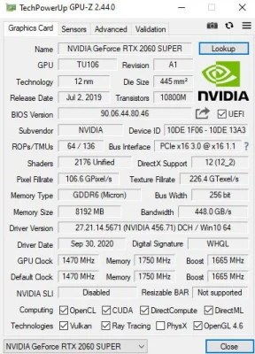 GPU-Z 2.45.0 Русская версия