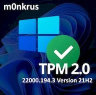 Windows 11 Home Pro 21H2 x64 без TPM2 с активатором